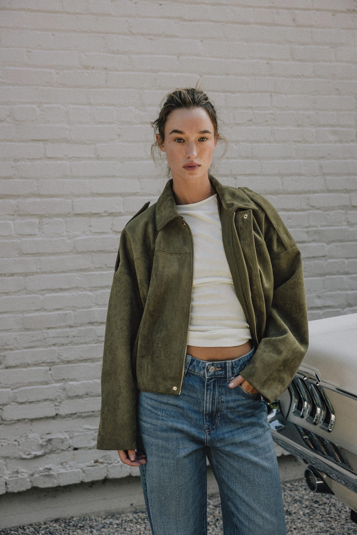 Sienna Suede Bomber