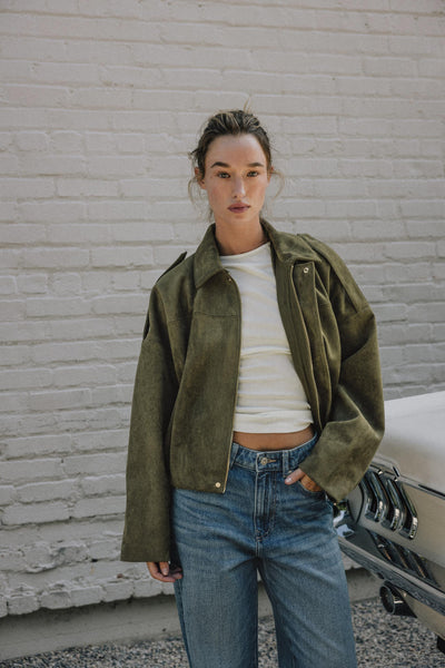 Sienna Suede Bomber