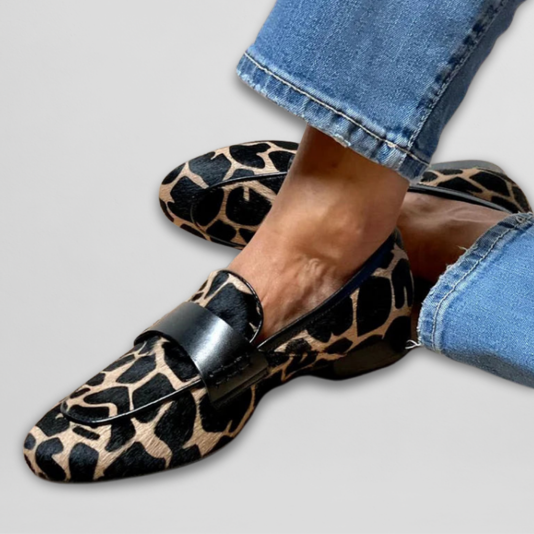 Kathy | Orthopedic Leopard Print Loafers