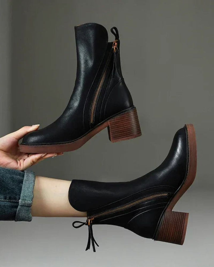 Valorine | Black leather boot