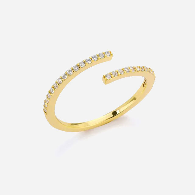 Clara | Classic Zirconia Ring 18K Gold