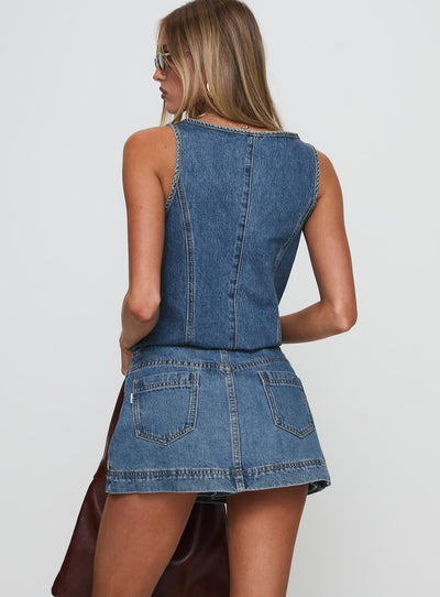 Steffy | Denim Two-Piece Set