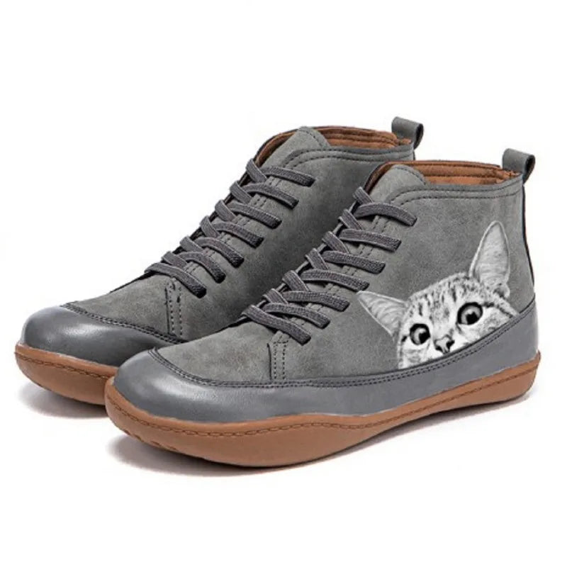 Isabelle | Leather ankle boots for cat lovers
