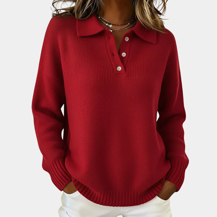 Olivia | Knit Polo Sweater