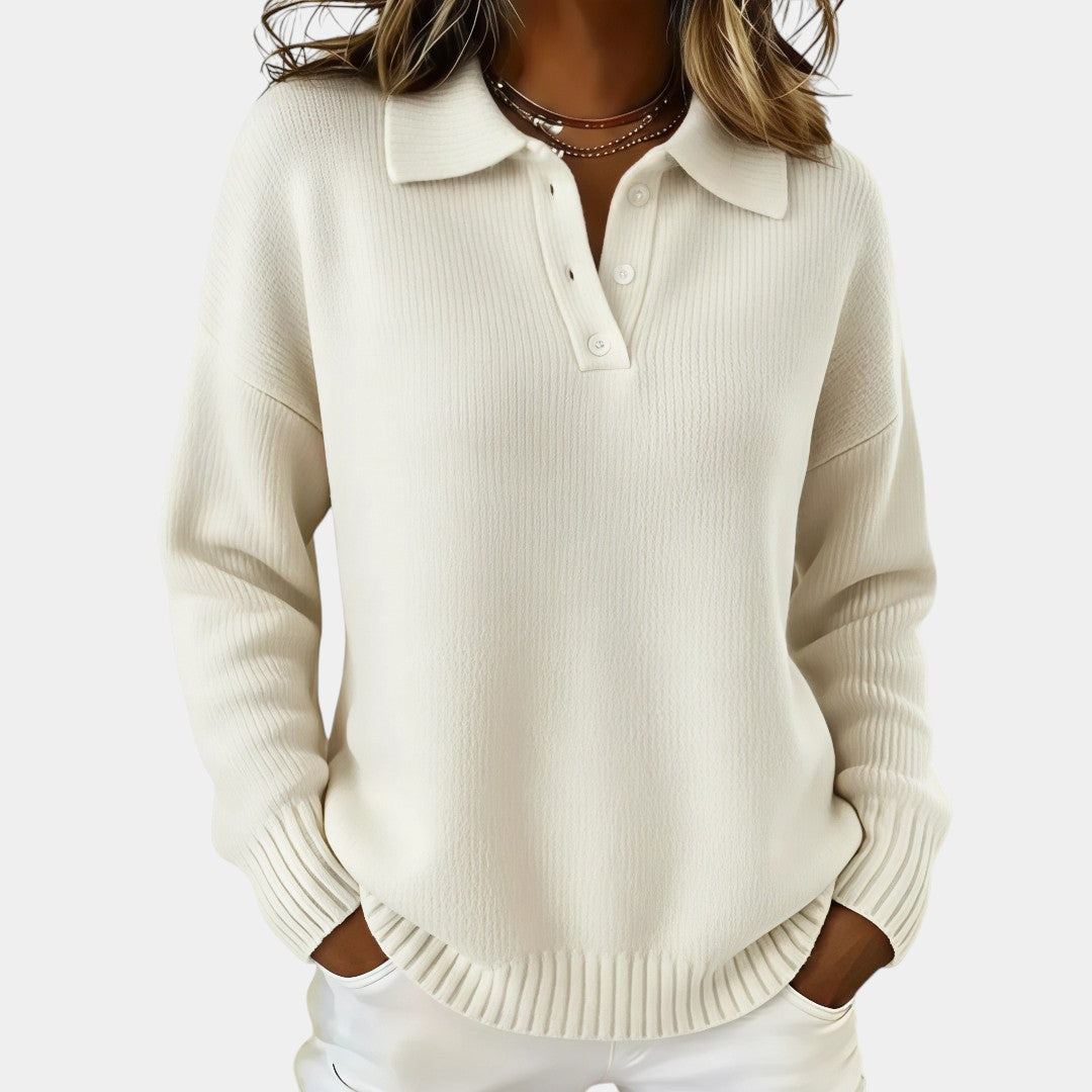 Olivia | Knit Polo Sweater