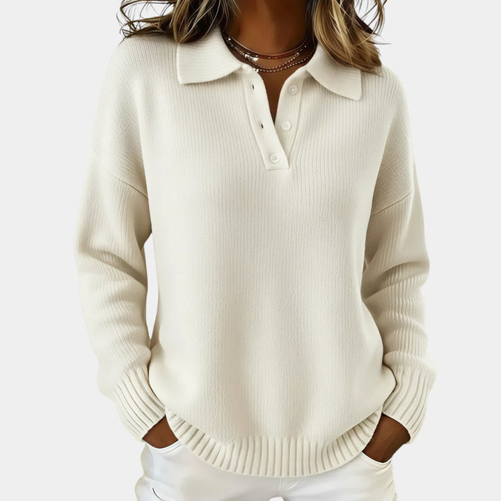 Olivia | Knit Polo Sweater