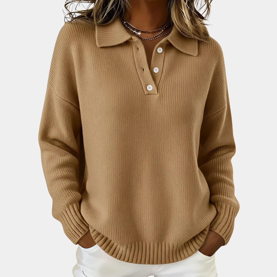 Olivia | Knit Polo Sweater