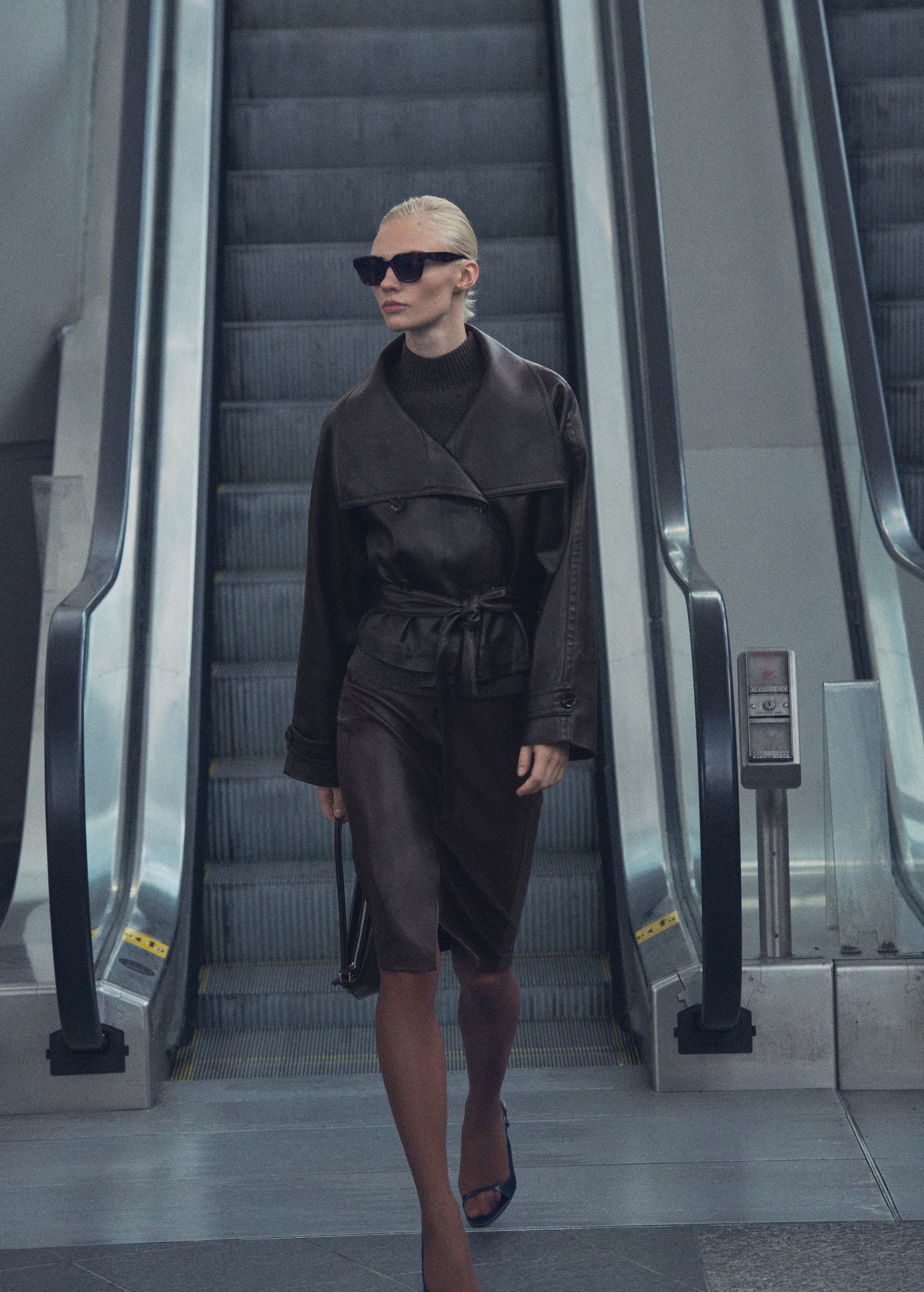 Zinnia Leather Trench