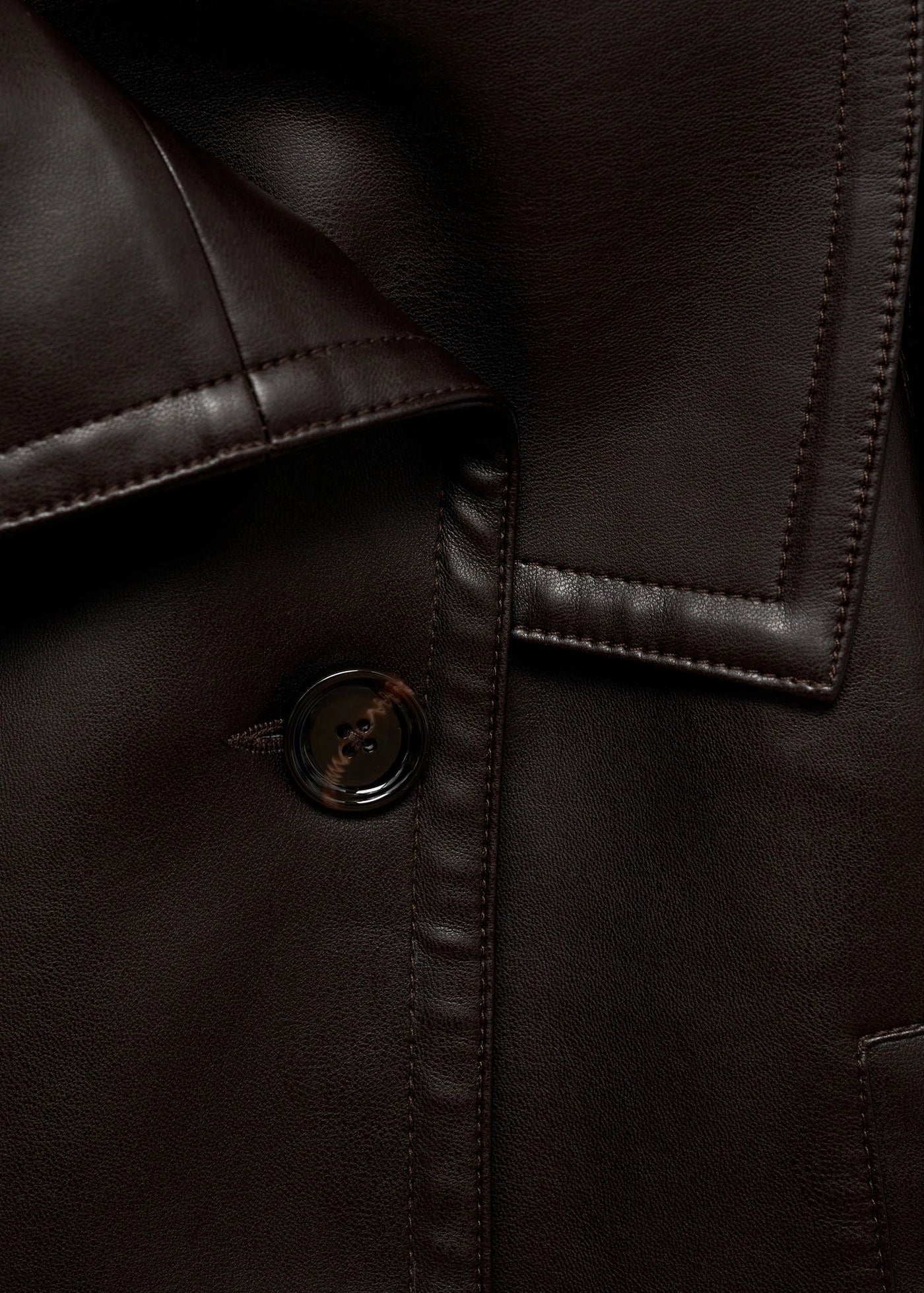 Zinnia Leather Trench