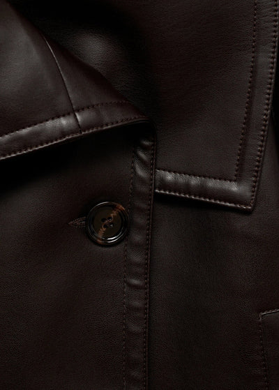 Zinnia Leather Trench