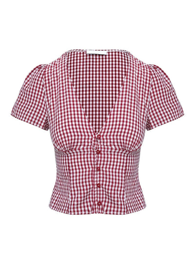 Honey | Red Gingham Top