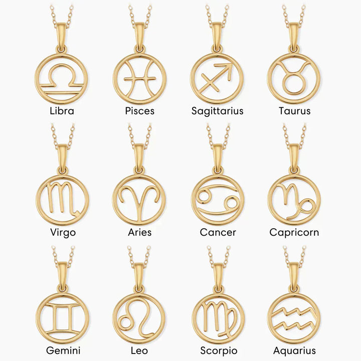 Clara | Zodiac Sign Necklace 18k Gold