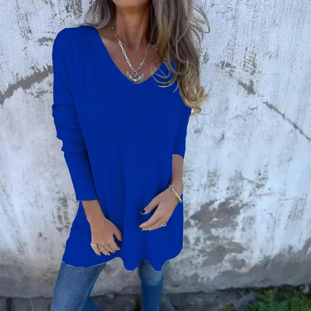 Leona | Relaxed V-Neck Knit Tunic