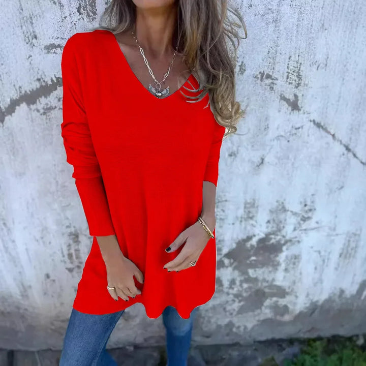 Leona | Relaxed V-Neck Knit Tunic