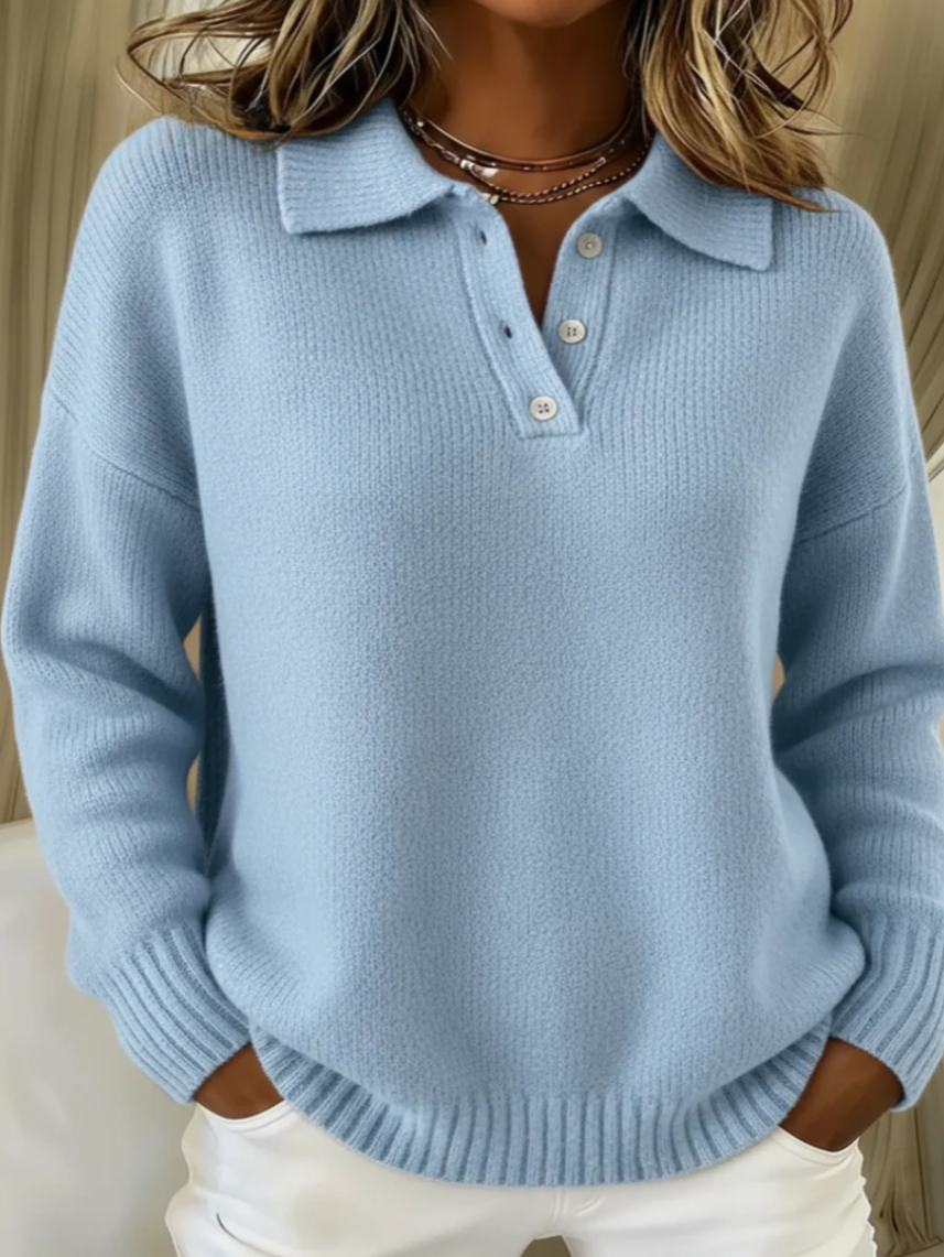 Healen - Knitted Polo Sweater