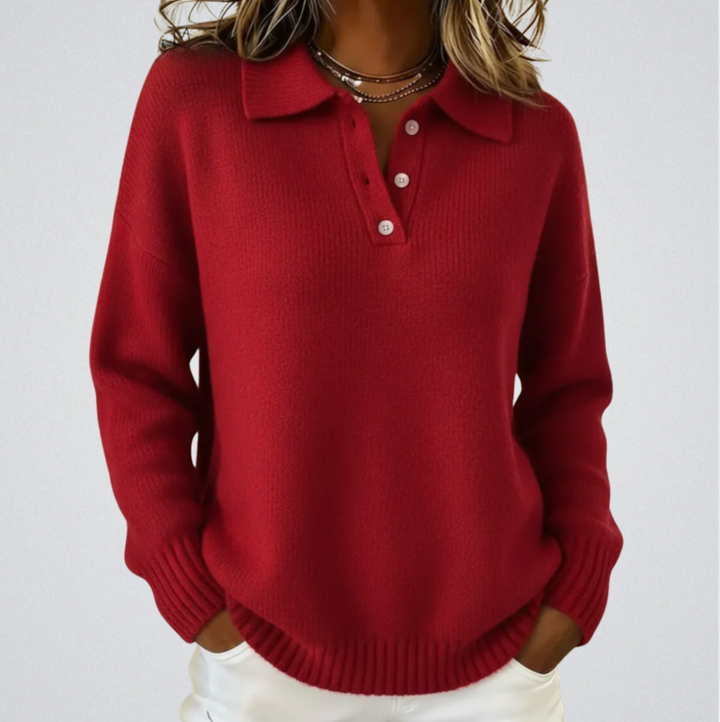 Healen - Knitted Polo Sweater