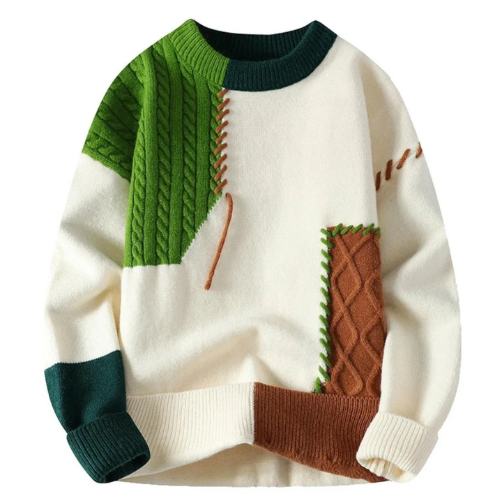 Elowen | Cozy Patchwork Sweater