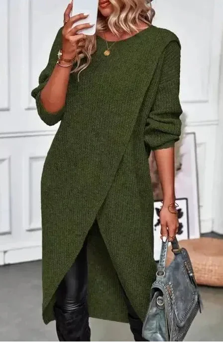 Aurelia – SoftTouch Wrap Sweater Dress