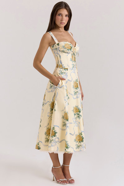 Abella | Floral Midi Dress