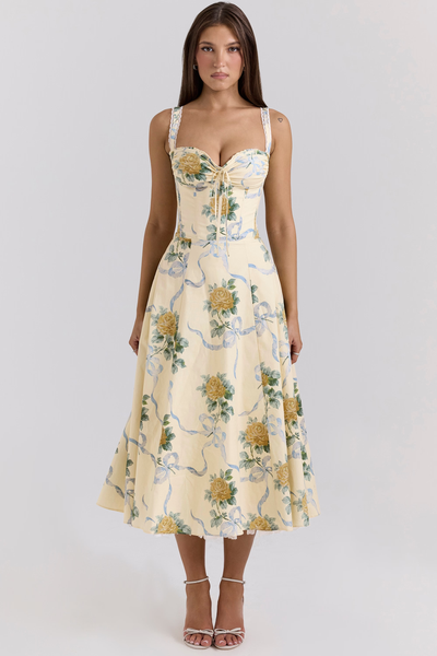 Abella | Floral Midi Dress