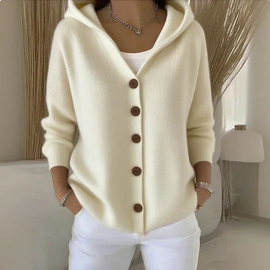 Rihanna™ | Cozy Knit Hooded Cardigan – Timeless Comfort