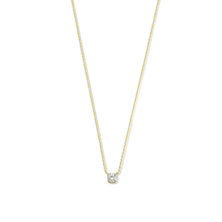 Clara | Moissanite Stone Necklace 14k Gold