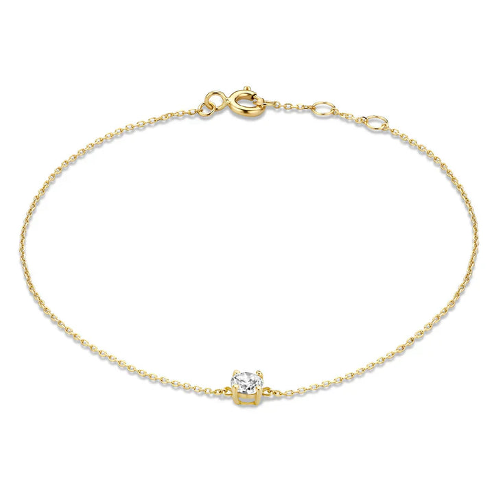 Clara | Bracelet with Moissanite Stones in 14k Gold