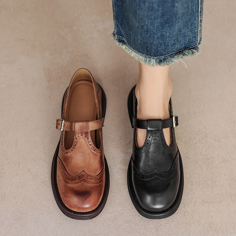 Clara | Leather Mary Janes
