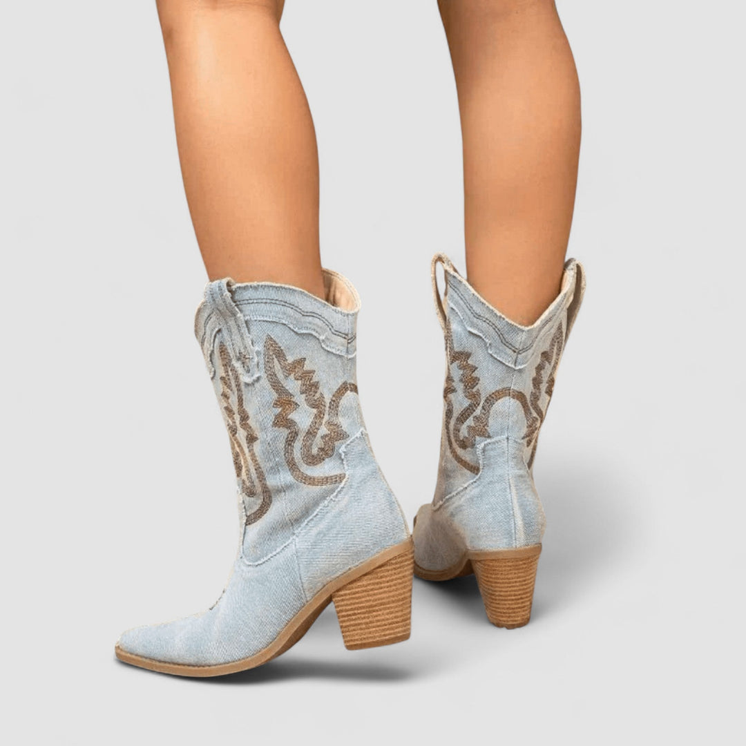 Selena – Orthopedic Denim Ankle Boots